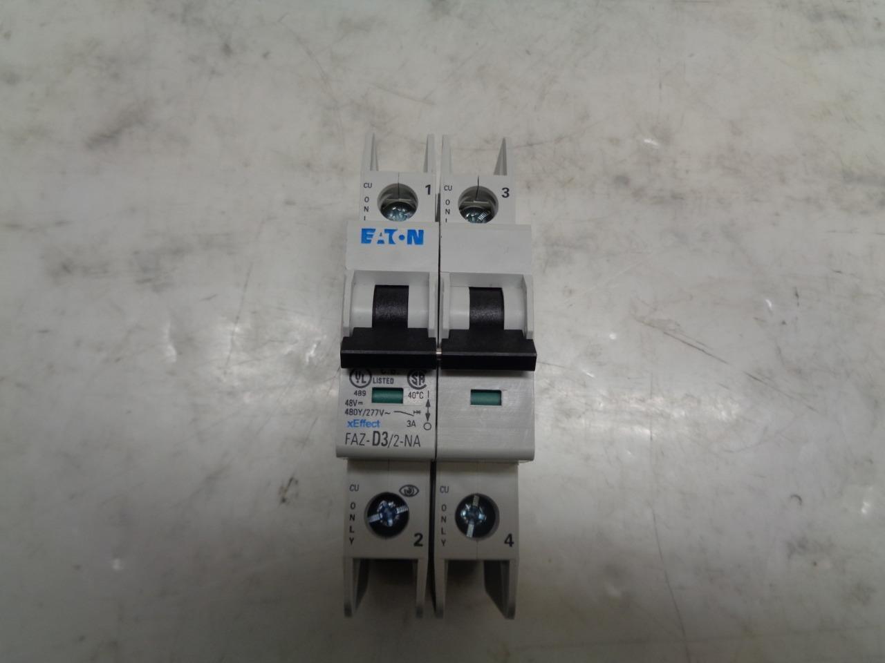 NEW EATON FAZ-D3/2-NA CIRCUIT BREAKER 102181 R4TB