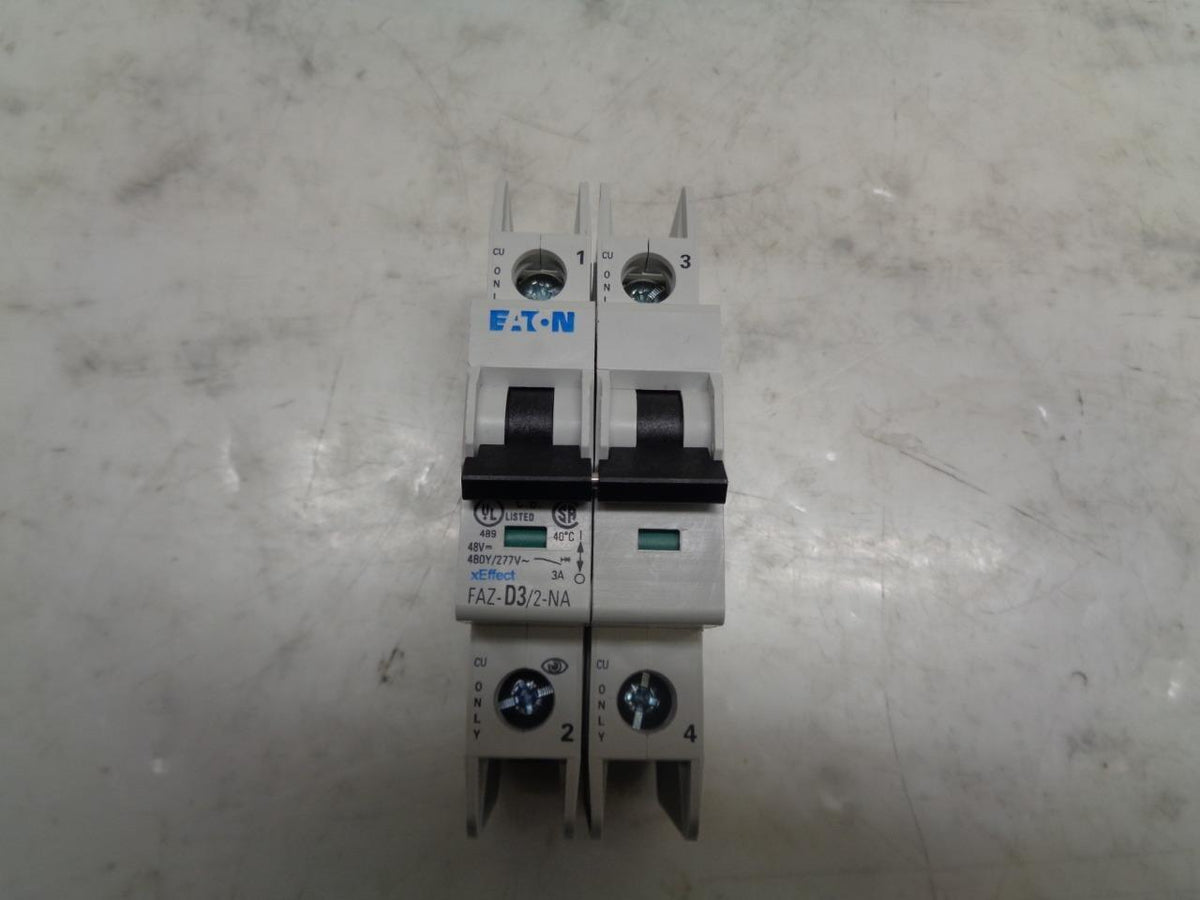NEW EATON FAZ-D3/2-NA CIRCUIT BREAKER 102181 R4TB