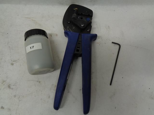 LEONI FIBER OPTICS CRIMP TOOL w/ ACCESSORIES ZXXX-CB0 3.0 3.5 5.0 DIE SET R22T5