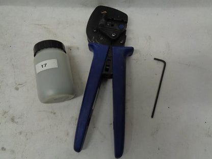 LEONI FIBER OPTICS CRIMP TOOL w/ ACCESSORIES ZXXX-CB0 3.0 3.5 5.0 DIE SET R22T5