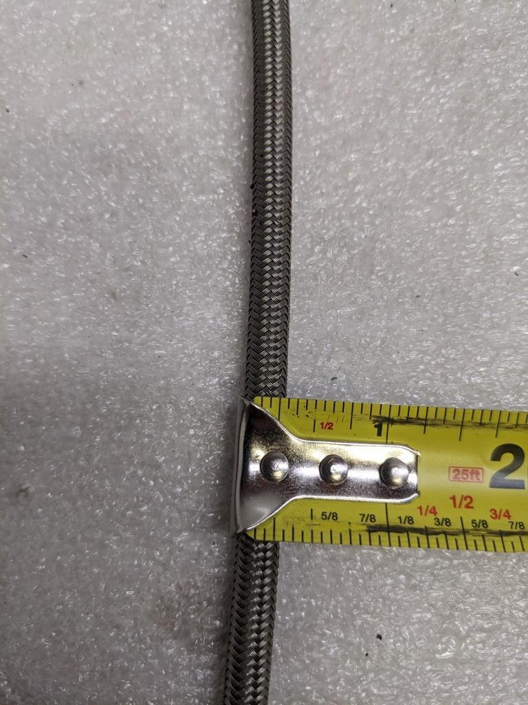 UNBRANDED BRAIDED METAL BRAKE HOSE 340' TEFLON LINED 3/16" ID 5/16" OD NEW R3T3