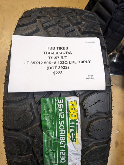 TBB TIRES TS-57 R/T LT 35 12.50 18 123Q LRE 10PLY TIRE LK5B7RA CQ1