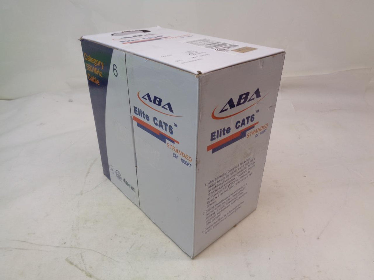 ELITE CAT6 STRANDED CM 24AWG UTP 550MHz 1000' BULK NETWORKING CABLE TPM2404N70BU