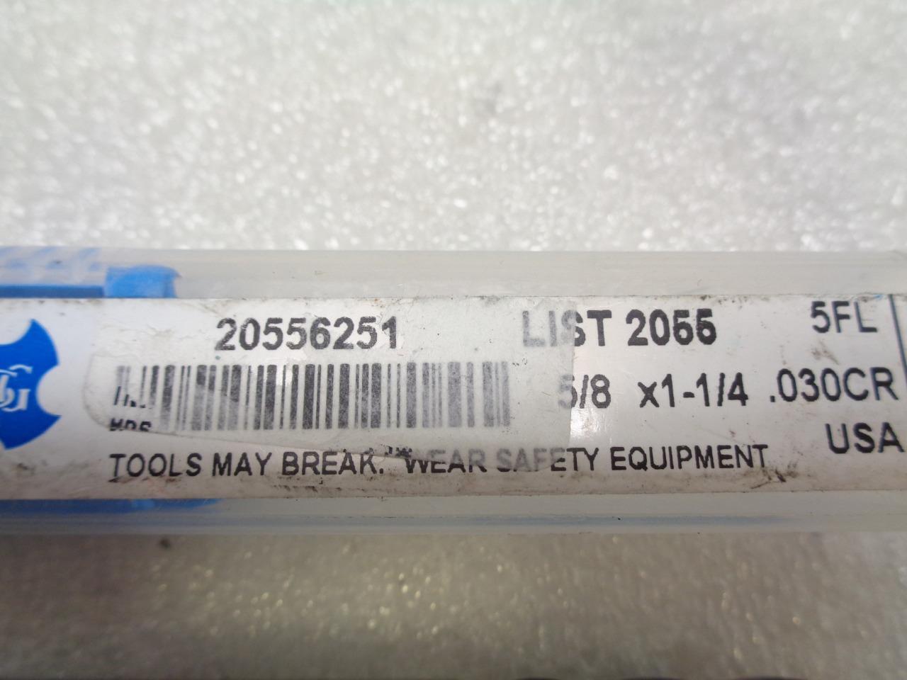 NEW OSG CARBIDE END MILL 5/8" DIA. 1-1/4" CUT L 20556251 R22T6BE