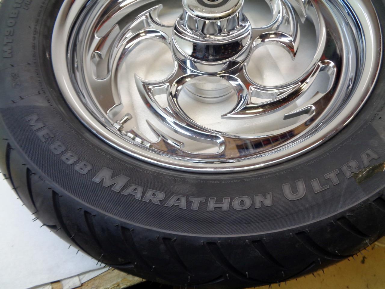 RC COMPONENTS CHROME SAVAGE 16" FRONT WHEEL w/ METZELER ME88 ULTRA MT90B16 72H