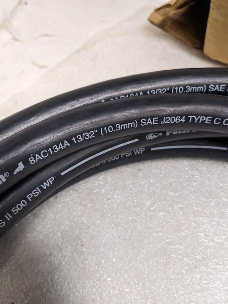 GATES 8AC134A POLARSEAL HYDRAULIC REFRIGERATION SYSTEM HOSE 25' 13/32" ID NEW R3