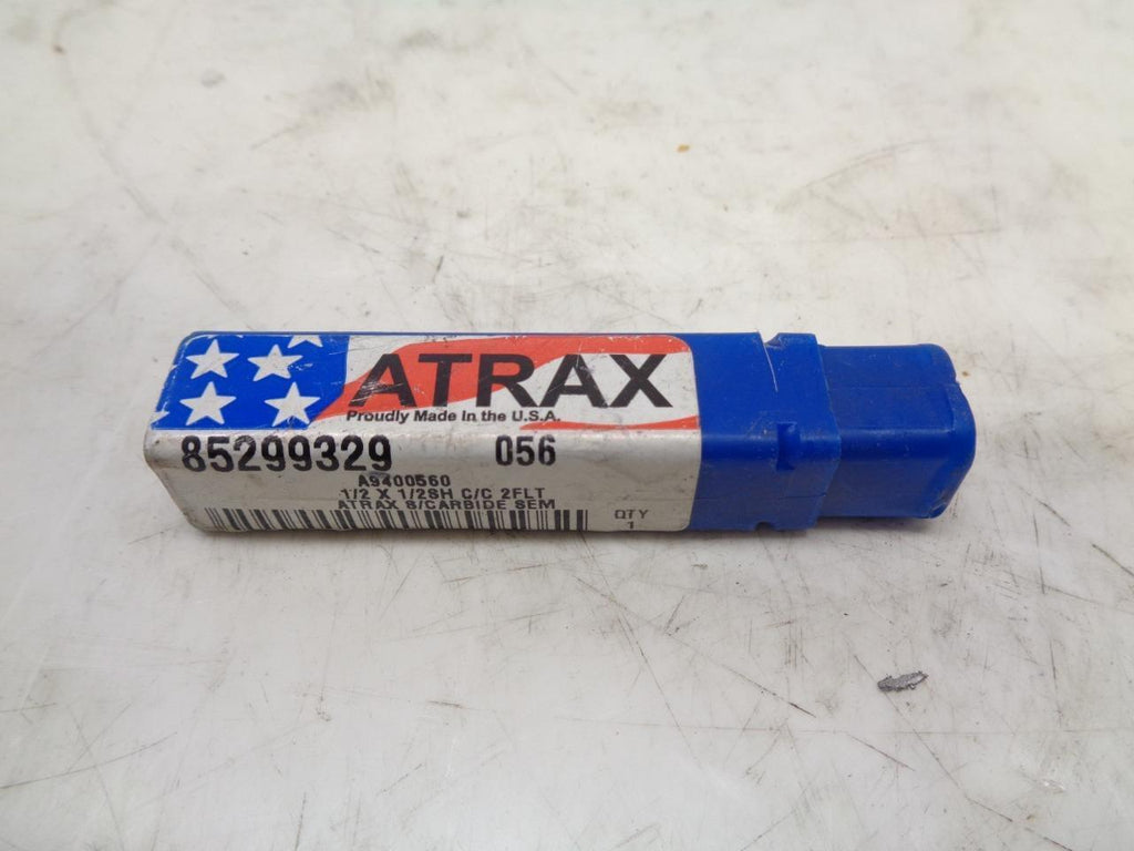 NEW ATRAX 85299329 056 CARBIDE END MILL 1/2"x1" 2 FLUTE R22T6BC