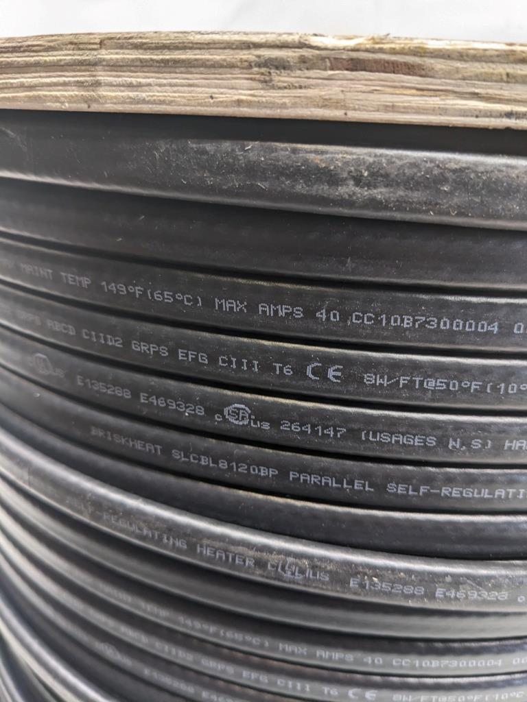 BRISKHEAT SLCBL8120BP SELF-REGULATING HEATING CABLE 8W 120V 1000FT NEW B2