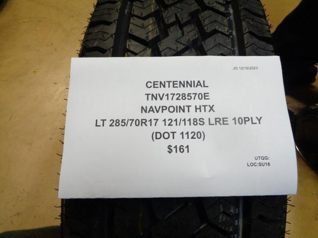 CENTINNIAL NAVPOINT HTX LT 285 70 17 121/118S LRE 10PLY TIRE TNV1728570E BQ4