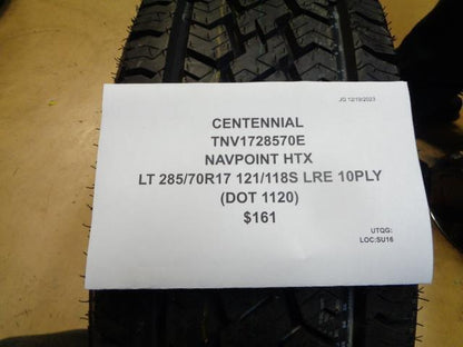 CENTINNIAL NAVPOINT HTX LT 285 70 17 121/118S LRE 10PLY TIRE TNV1728570E BQ4