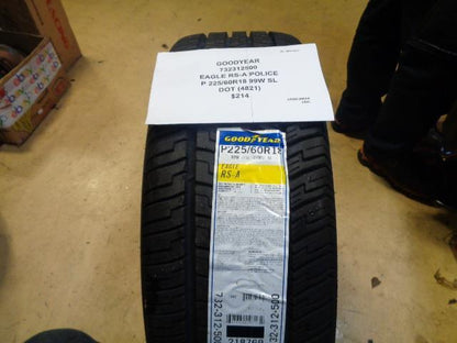 GOODYEAR EAGLE RS-A POLICE P 225 60 18 99W SL TIRE 732312500 BQ4