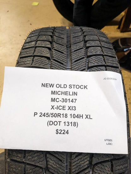 NOS MICHELIN XICE XI3 P 245 50 18 104H XL TIRE 30147 CQ2