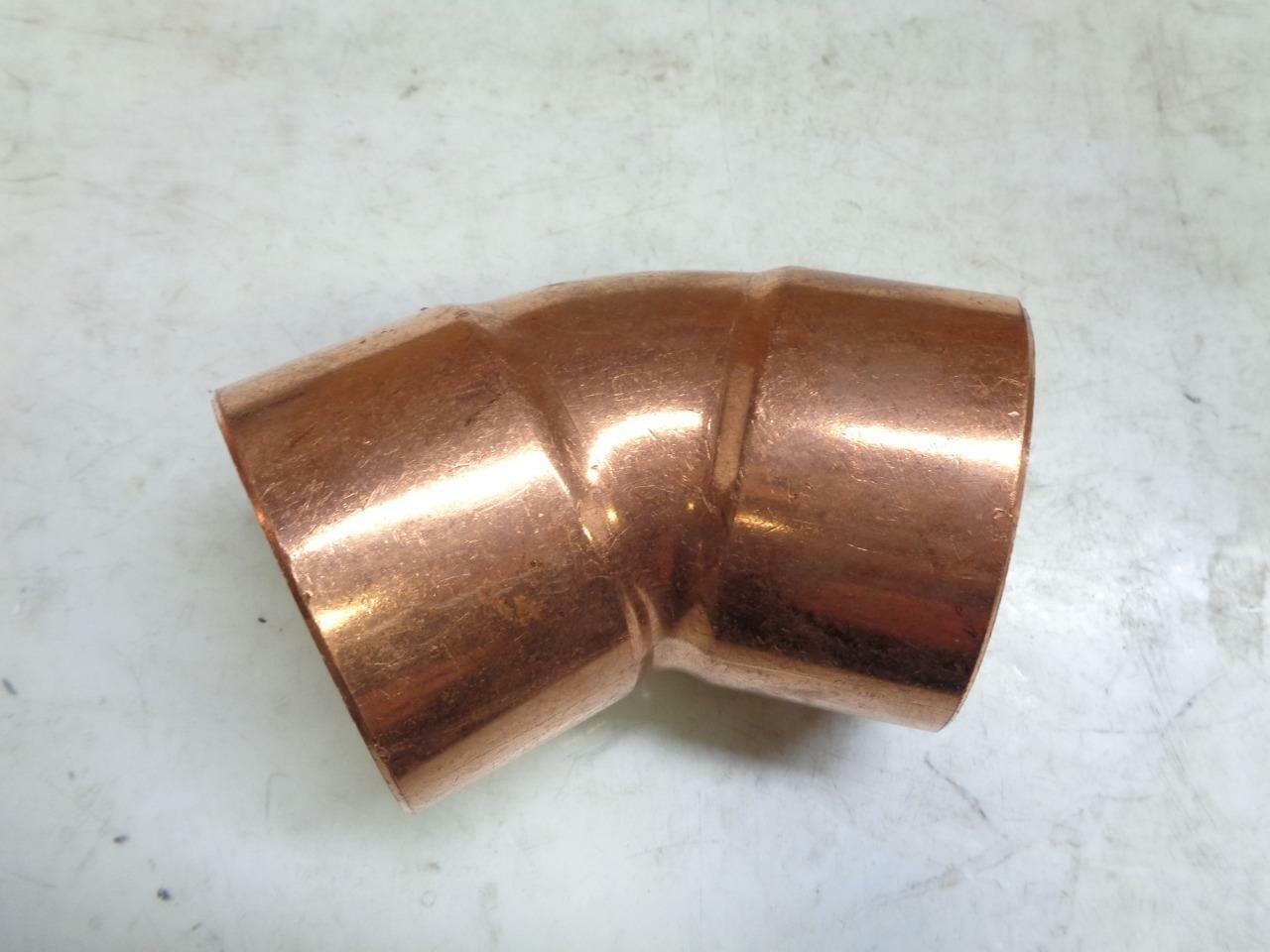 1 NEW 5 PACK COPPER PIPE FITTINGS 45 DEGREE 3-9/16" INNER DIAMETER R10TC