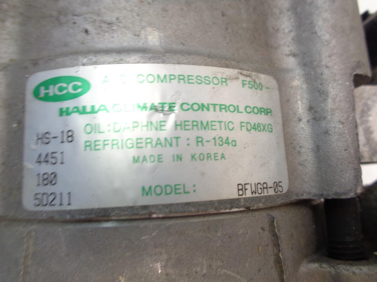 NEW HALLA-HCC BFWGA-05 AC COMPRESSOR 98-07 KIA CARNIVAL/SEDONA 3.5 V6 R2