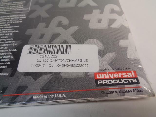 1 NEW UNIVERSAL PRODUCTS TFX UL 150' CANYON/CHAMPGNE 02165222 R7TE