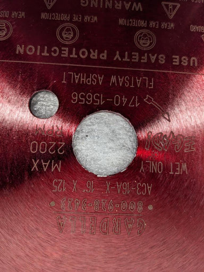 GARDELLA CONCRETE FLATSAW BLADE MEDIUM HARD 35-72HP AC3-16A NEW R7