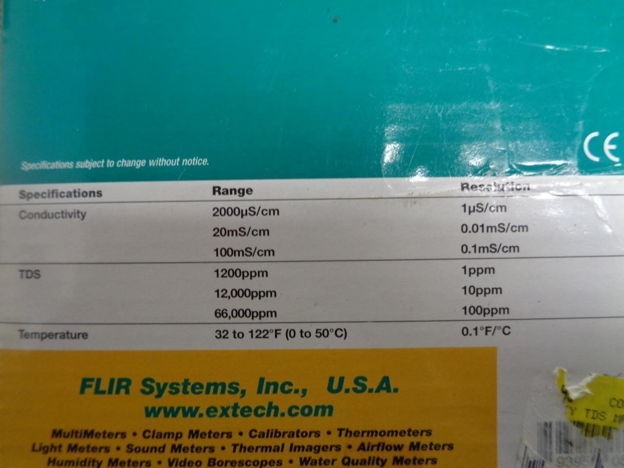 Extech Compact Conductivity/TDS Meter EC210 NEW R6TD