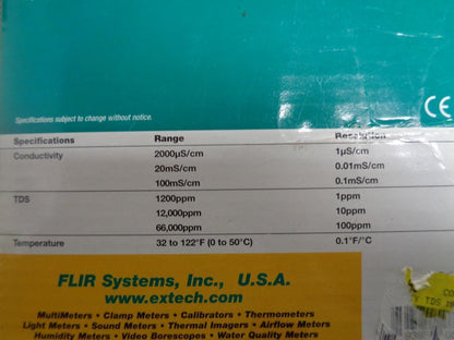 Extech Compact Conductivity/TDS Meter EC210 NEW R6TD
