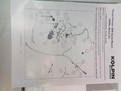 KOLPIN OUTDOORS QUICK MOUNT WINCH 4500 LB 26-100 FOR HONDA PIONEER 1000 NEW R16