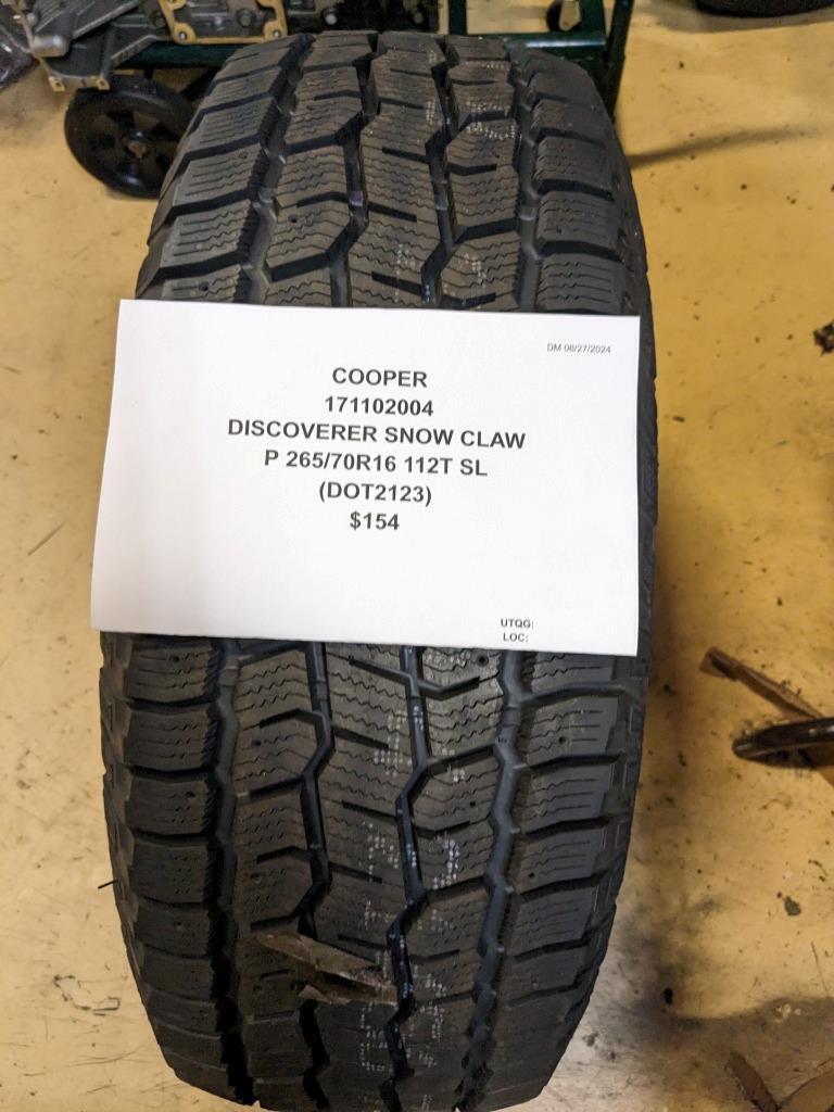 COOPER DISCOVERER SNOW CLAW P 265 70 16 112T SL TIRE 171102004 CQ3