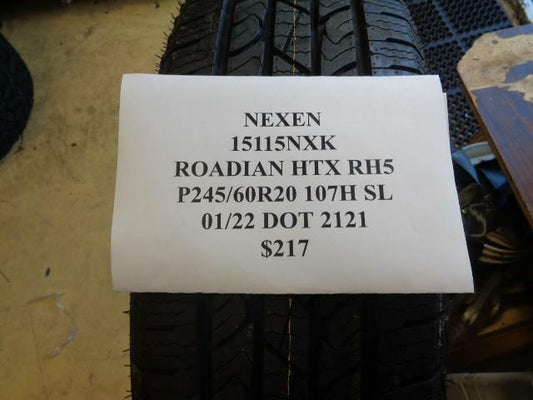 1 NEW NEXEN ROADIAN HTX RH5 BSW P 245 60 20 107H SL HIGHWAY TIRE 15115NXK