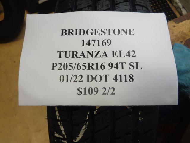 NOS BRIDGESTONE TURANZA EL42 P 205 65 16 94T SL ALL SEASON TIRE 147169 CQ1