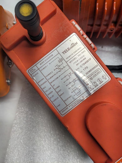 PROWINCH PWR05i 1/2 TON ELECTRIC CHAIN HOIST 2 SPEED 20FT G100 CHAIN NEW BSR3.1