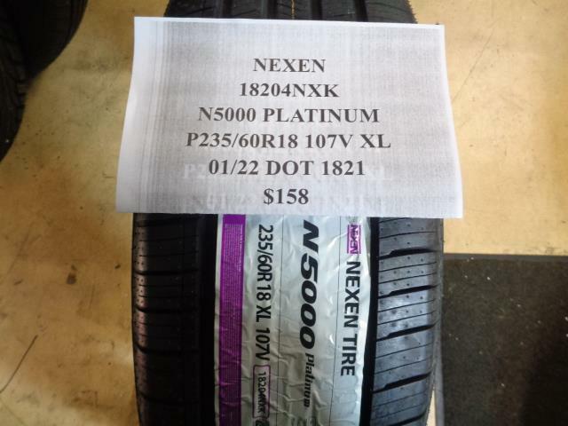 2 NEXEN N5000 PLATUNIM P 235 60 18 107V XL ALL SEASON TIRES 18204NXK BQ1
