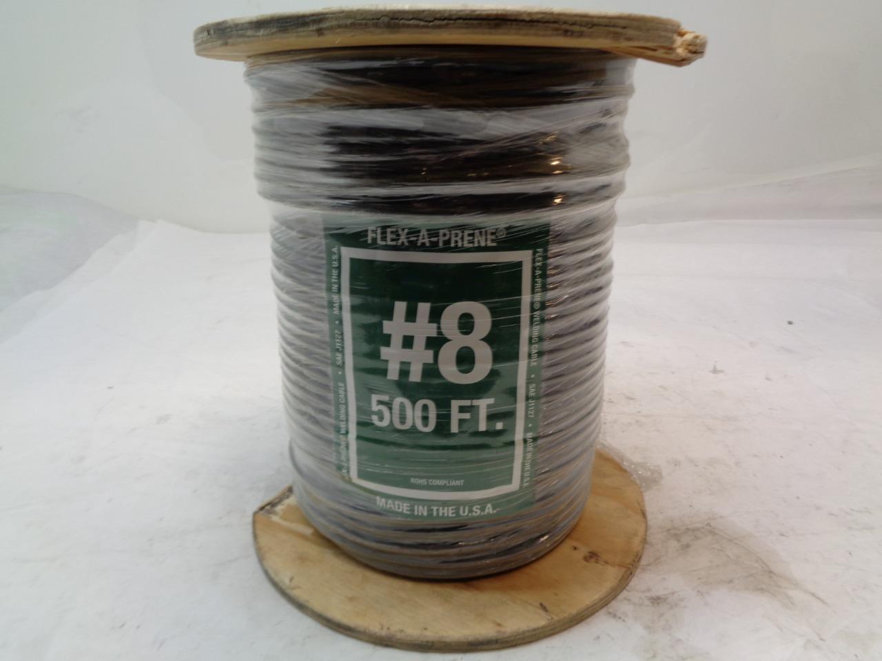 FLEX-A-PRENE WELDING CABLE #8 500 FT. COND STRAND 182/30 INSULATION 1.52MM R31
