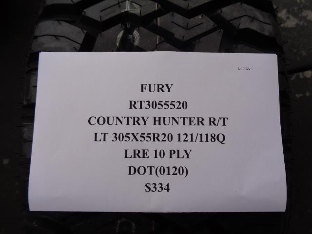 FURY COUNTRY HUNTER R/T LT 305 55 R20 121/118Q LRF12PLY RT3055520 SU16