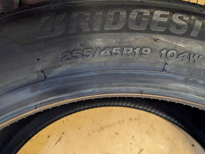 2 BRIDGESTONE TURANZA EV ENLITEN P 255 45 19 104W XL TIRES 014289 CQ2