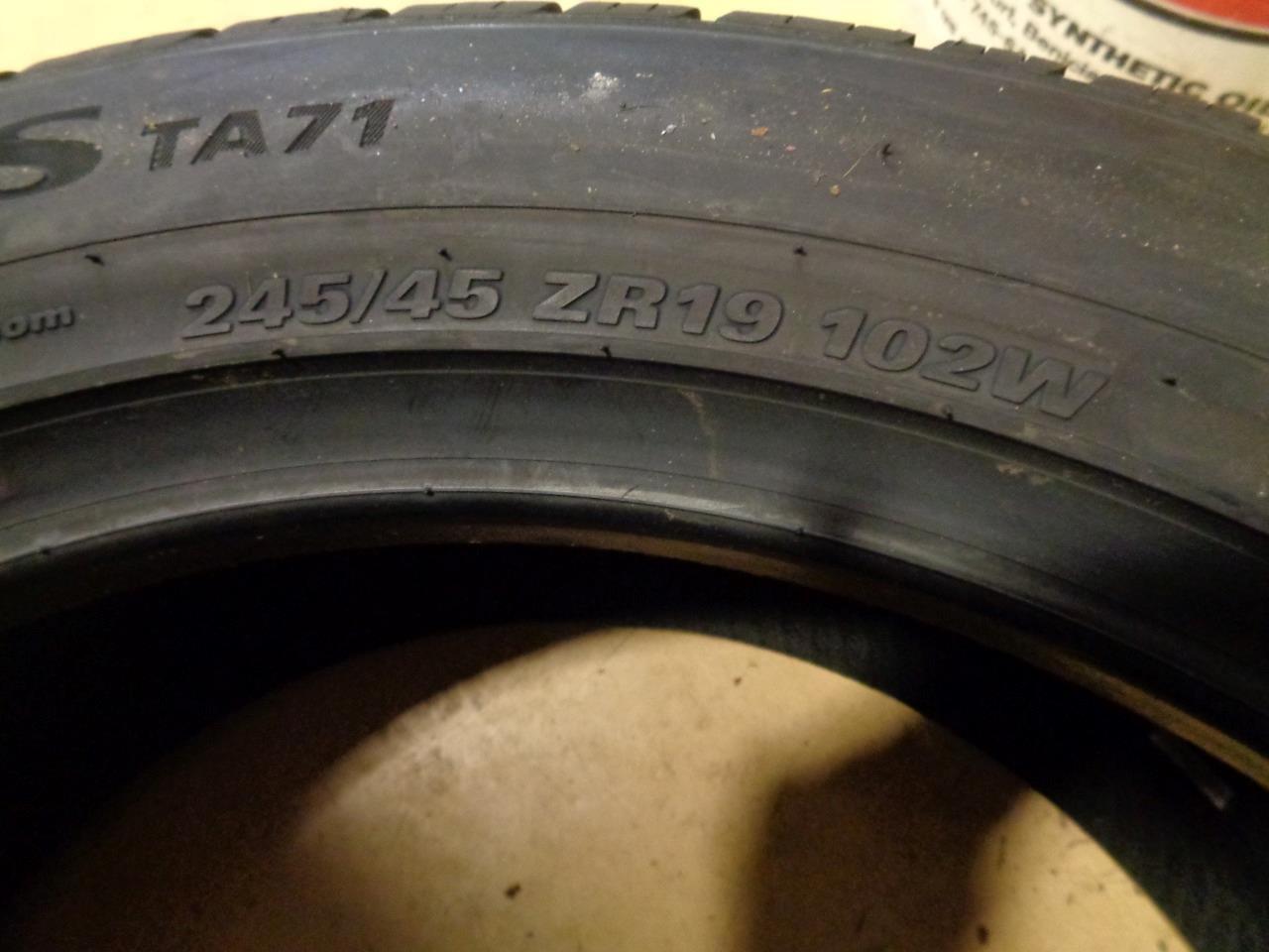 1 NEW TIRE KUMHO SOLUS TA71 245 45 19 102W XL 2169893
