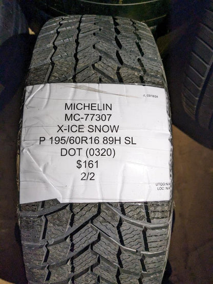 MICHELIN X-ICE SNOW P 195 60 16 89H SL TIRE 77307 CQ2