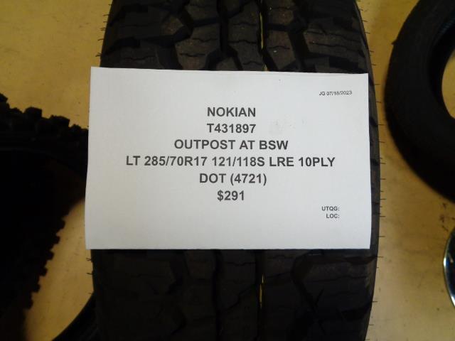 NOKIAN OUTPOST AT LT 285 70 17 121/118S LRE 10PLY TIRE T431897 BQ3