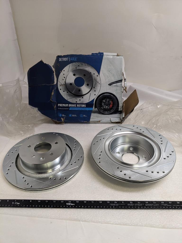 DETROIT AXLE FRONT DRILLED SLOTTED ROTORS (PAIR) 5X115 13X2.5" NEW R6