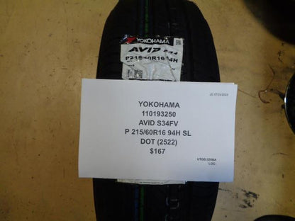 YOKOHAMA AVID S34FV P 215 60 16 94 H SL TIRE 110193250 BQ4