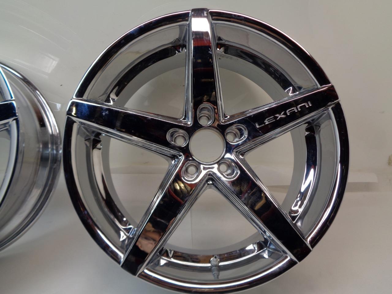 PAIR OF LEXANI R-FOUR FULL CHROME 20x8.5 5x115 ET15 WHEELS WR