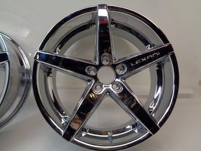 PAIR OF LEXANI R-FOUR FULL CHROME 20x8.5 5x115 ET15 WHEELS WR