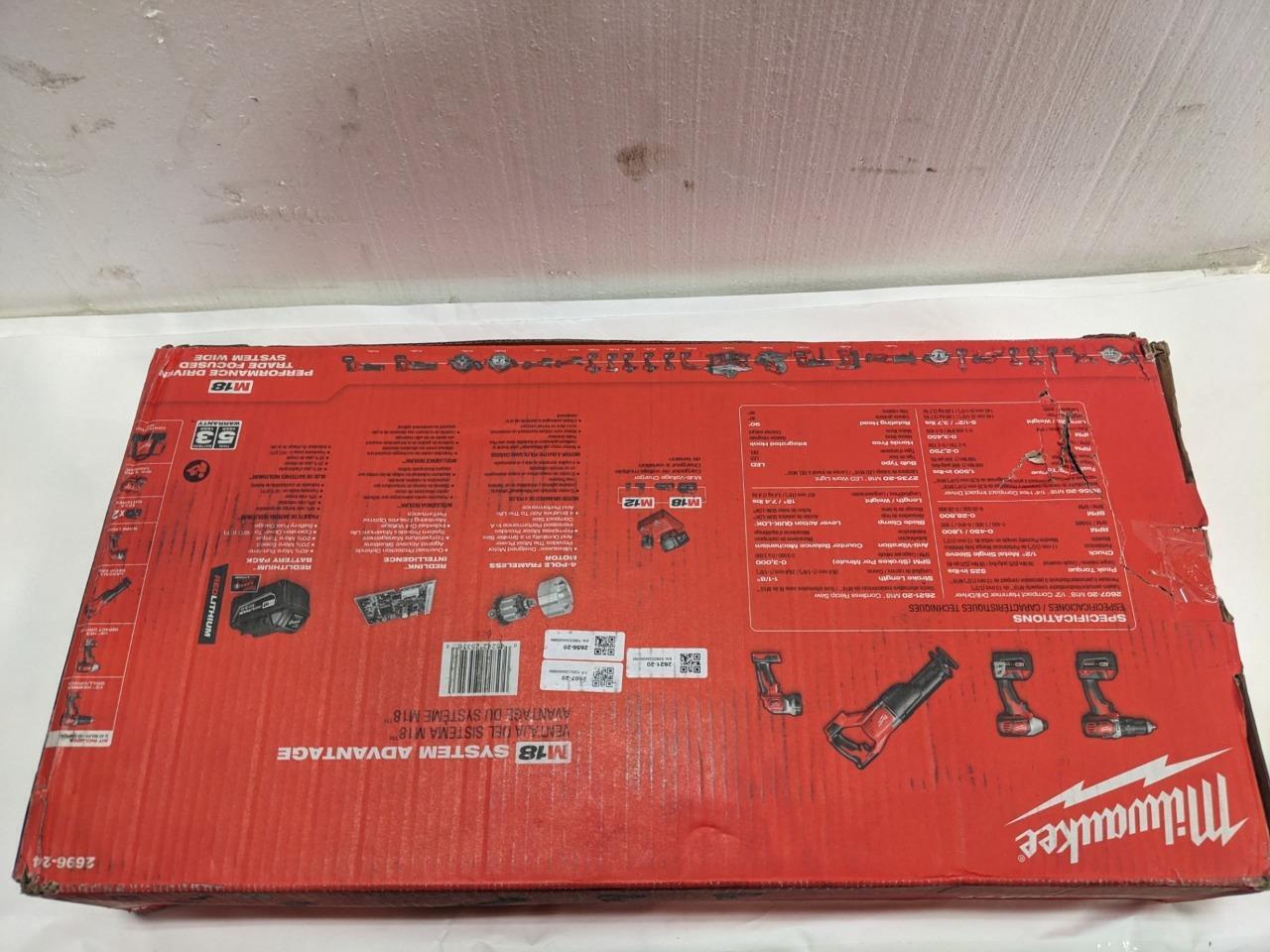 MILWAUKEE M18 CORDLESS LITHIUM-ION 4-TOOL COMBO KIT 2696-24 BSR35