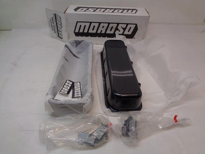 MOROSO VALVE COVERS BBC CAST ALUMINUM GRAY/BLACK FIBER DESIGN 68426 R8