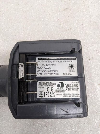 INGERSOLL RAND QXFD2AT027PS06 20V CORDLESS TORQUE NUTRUNNER NO BATTERY USED R28