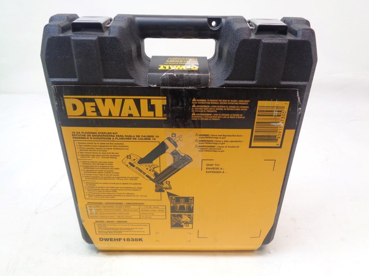DEWALT PNEUMATIC 18 GAUGE 1/4" CROWN STAPLER DWEHF1838K BSR35