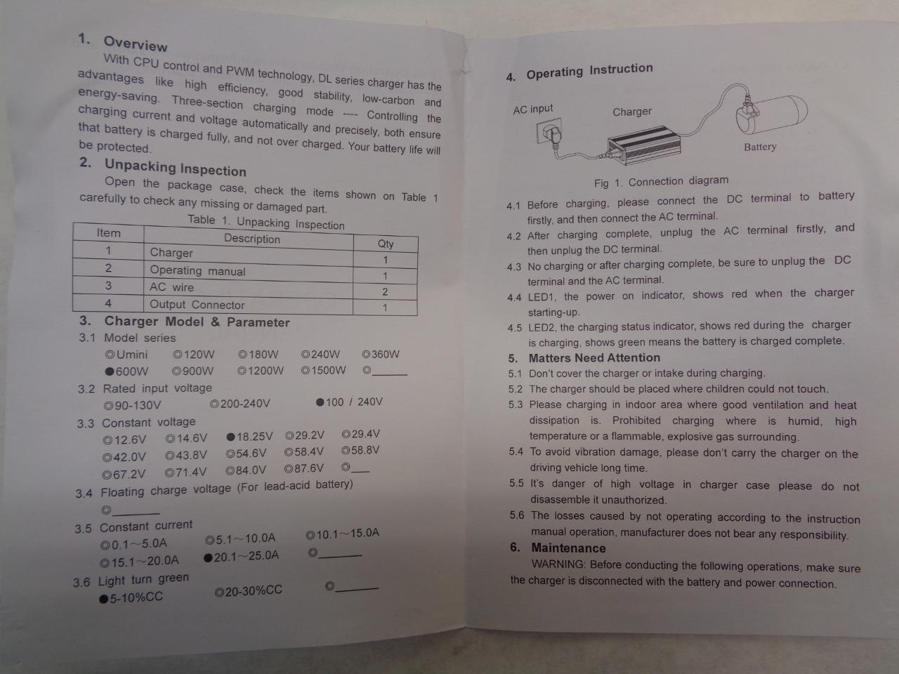 New Generic 600w 100/240V 128.25V Lead Acid Battery Charger R14