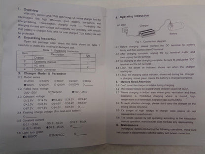 New Generic 600w 100/240V 128.25V Lead Acid Battery Charger R14