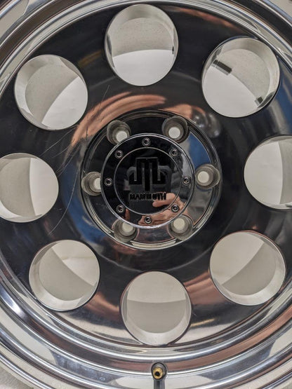 1 MAMMOTH WHEEL 17X9J ET-6 POLISHED ALUMINUM 6X139.7 BOLT PATTERN NEW WR