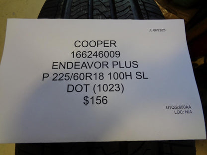 COOPER ENDEAVOR PLUS 225 60 18 100H SL TIRE 166246009 BQ3
