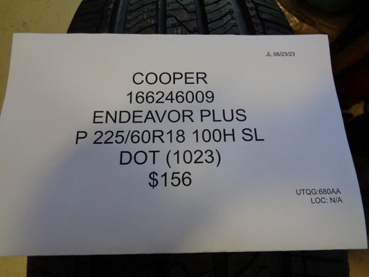COOPER ENDEAVOR PLUS 225 60 18 100H SL TIRE 166246009 BQ3