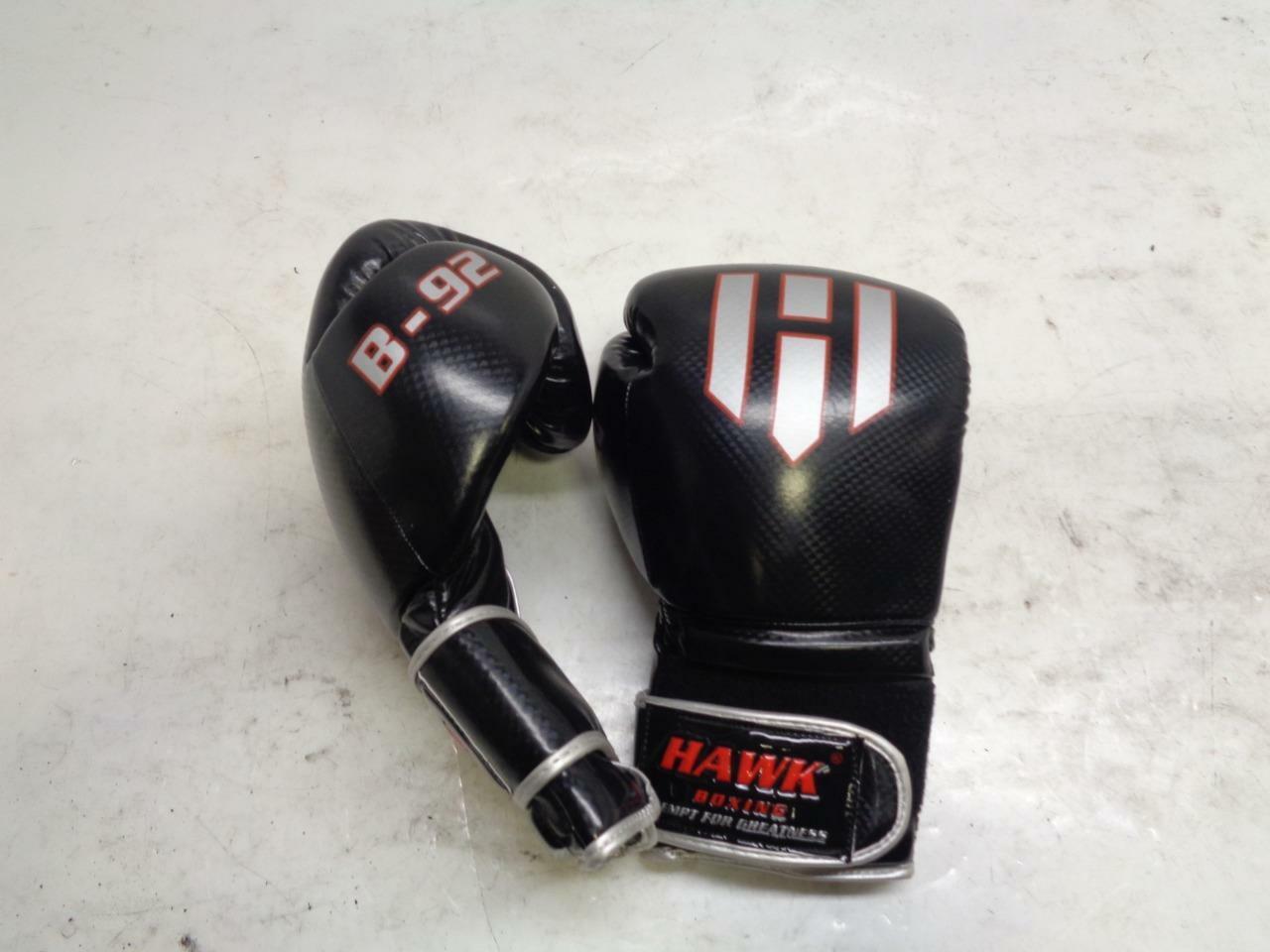 1 PAIR NEW HAWK SPORTS B-92 TRAINING BOXING GLOVES HI-MOULD TECH BLACK UNISEX SR