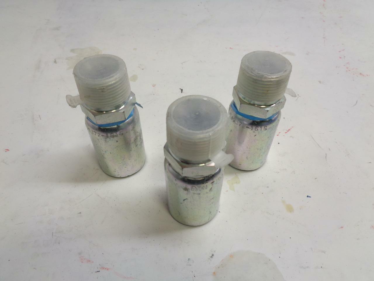 NEW 3 PACK OF EATON SYNFLEX HOSE MALE PIPE SWAGE CRIMP FITTING FJ9372-1616 R10TD
