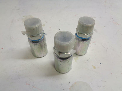 NEW 3 PACK OF EATON SYNFLEX HOSE MALE PIPE SWAGE CRIMP FITTING FJ9372-1616 R10TD